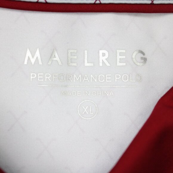 Maelreg Performance AOP Polo Shirt Mens XL Gray/Red Golf Club All Over Print S/S - Picture 8 of 13
